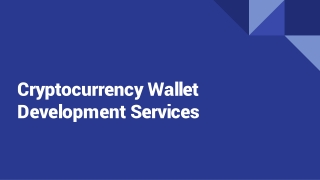 Crypto Wallet Development Solutions