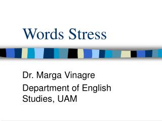 Words Stress