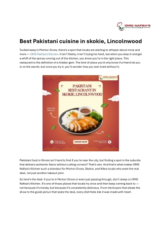 Best Pakistani cuisine in skokie