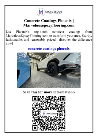 Concrete Coatings Phoenix  Marvelousepoxyflooring.com