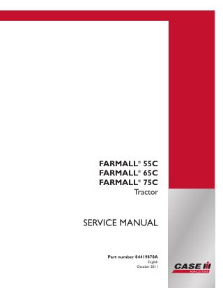 CASE IH FARMALL 75C Tractor Service Repair Manual Instant Download