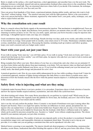 Smart Botox Consultation Questions to Ask Your Injector
