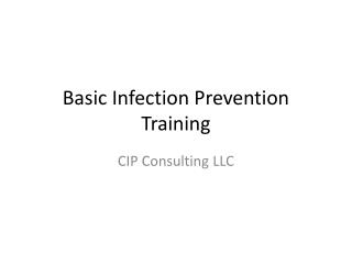 Basic Infection Prevention Training