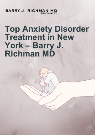 Top Anxiety Disorder Treatment in New York – Barry J. Richman MD