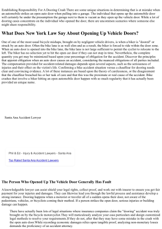 Dooring Accident: Car Vs Bike: Understanding Responsibility