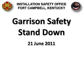 Garrison Safety Stand Down