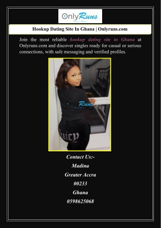 Hookup Dating Site In Ghana | Onlyruns.com