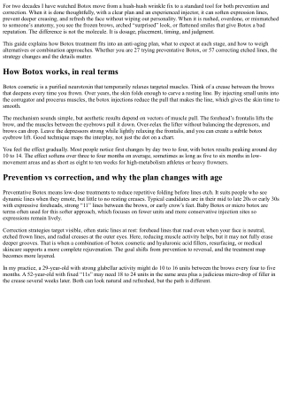 Botox for Anti-Aging: Prevention and Correction Strategies