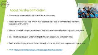 Reliable Indian NGO for Child Welfare & Learning