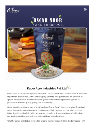 Buy Premium Basmati Rice Online | Oscar Basmati Rice – Best Basmati Rice Price