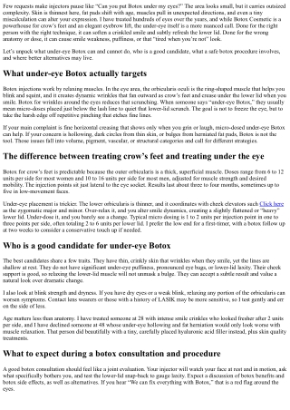 Under-Eye Botox: Risks, Benefits, and Alternatives