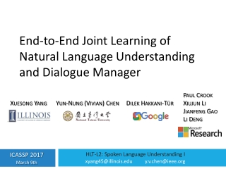 End-to-End Joint Learning of Natural Language Understanding and Dialogue Manager