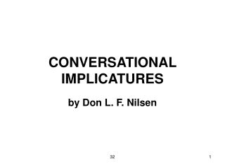 CONVERSATIONAL IMPLICATURES