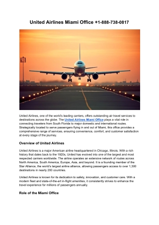 United Airlines Miami Office  1-888-738-0817 (1)