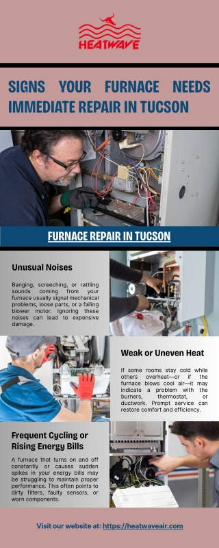 Signs Your Furnace Needs Immediate Repair in Tucson