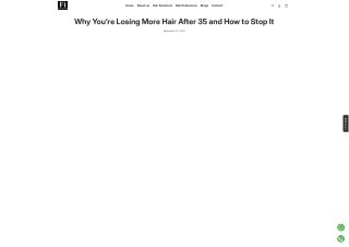 Why You’re Losing More Hair After 35 and How to Stop It