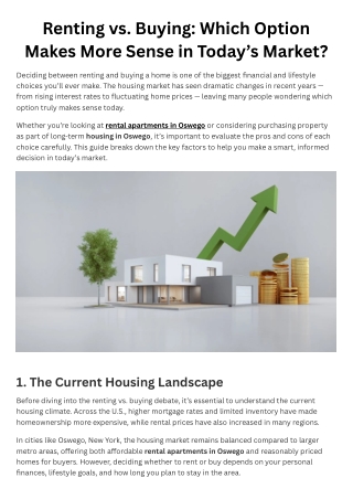 Renting vs. Buying Which Option Makes More Sense in Today’s Market