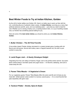 indian kitchen golden - indian food in british columbia