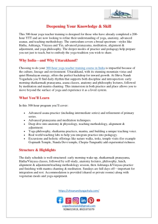 Deepening Your Knowledge & Skill With Shiva Nandi Yogashala