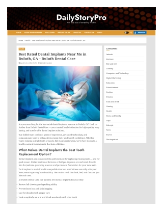 Smile Confidently with the Best Dental Implants in Duluth, GA