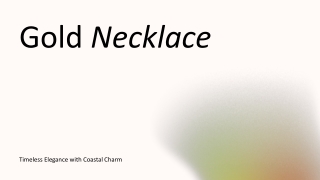Gold Cape Cod Necklace: Timeless Elegance with Coastal Charm