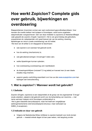 Hoe werkt Zopiclon_ Complete gids over gebruik, bijwerkingen en overdosering