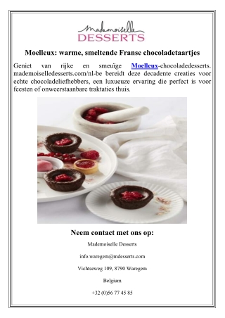 Moelleux warme, smeltende Franse chocoladetaartjes