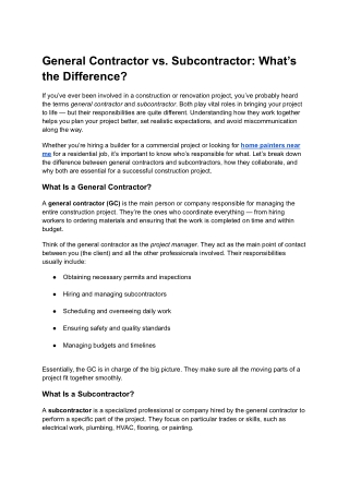 General Contractor vs. Subcontractor_ What’s the Difference_