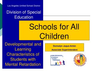 Los Angeles Unified School District Division of Special Education