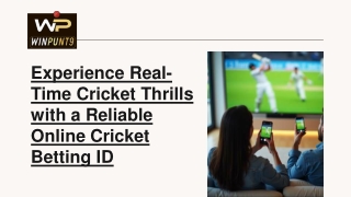 Experience Real-Time Cricket Thrills with a Reliable Online Cricket Betting ID