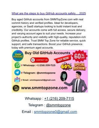 Top 12 Sites To Buy Old GitHub Accounts in available