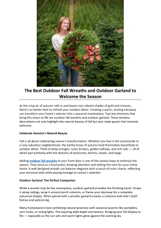 The Best Outdoor Fall Wreaths and Outdoor Garland to Welcome the Season