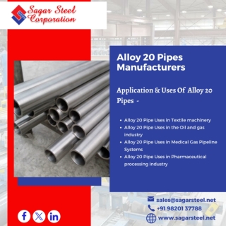Alloy 20 Pipes  Corten Steel Pipes  Flanges  Round Bars - Sagar Steel Corporation