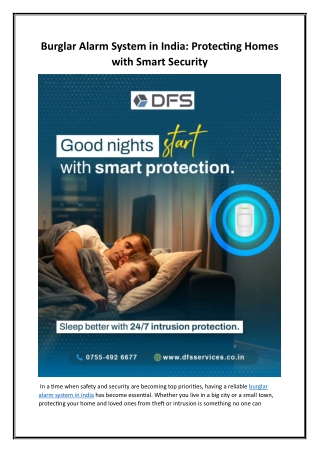 Best Burglar Alarm System in India for Home Intruder Intrusion Alarm Systems with Advanced Security