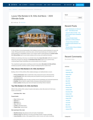 Luxury Villa Rentals in St. Kitts & Nevis – 2025 Ultimate Guide