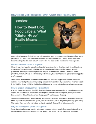 How to Read Dog Food Labels: What ‘Gluten-Free’ Really Means