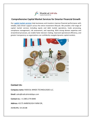 Capital Market Services for Efficient and Reliable Financial Operations