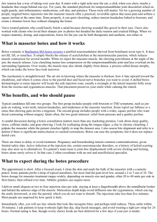 Botox for the Jaw: TMJ Relief and Aesthetic Slimming