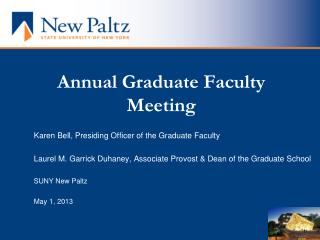 Annual Graduate Faculty Meeting