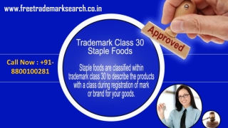 Trademark Class 30 | Staple Foods