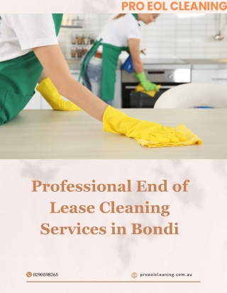 Professional End of Lease Cleaning Services in Bondi