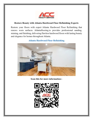 Restore Beauty with Atlanta Hardwood Floor Refinishing Experts