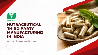 Best Nutraceutical Third Party Manufacturing in India
