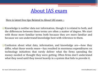 Getting important information about IAS exam