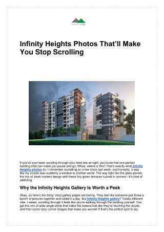 Infinity Heights Photos | Luxury Apartments Gallery