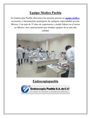 Equipo Medico Puebla