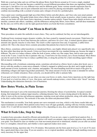 Is a “Botox Facial” Right for You? What It Is and Isn’t