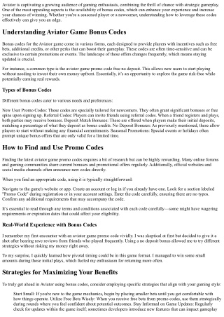 Get Ahead with the Latest Aviator Game Bonus Codes