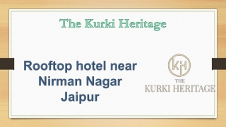 Rooftop hotel near nirman nagar Jaipur