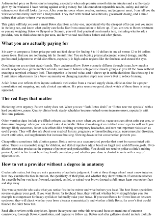 Botox Deals vs Quality Care: How to Avoid Red Flags